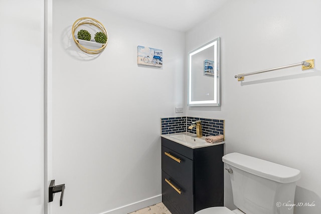 384 Glen Farm Ln, Lake Zurich, IL 60047 - bathroom with vanity, toilet, and backsplash