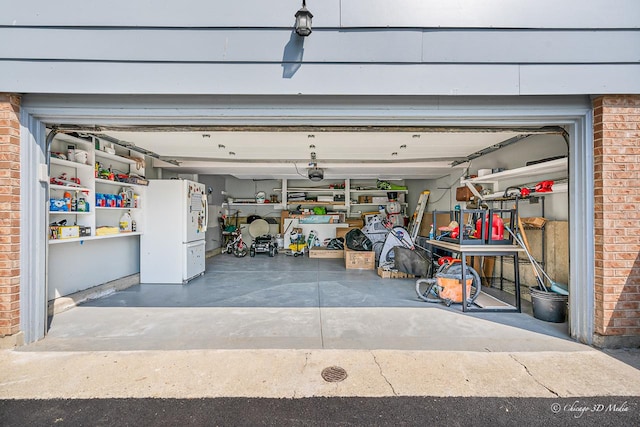 384 Glen Farm Ln, Lake Zurich, IL 60047 - garage with freestanding refrigerator