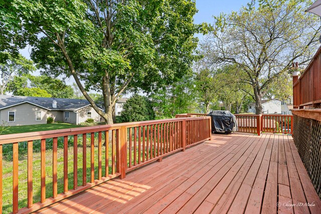 384 Glen Farm Ln, Lake Zurich, IL 60047 - wooden deck featuring a yard and a grill