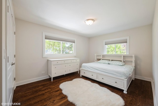 803 Pine St, Deerfield, IL 60015 - bedroom featuring baseboards and dark wood finished floors