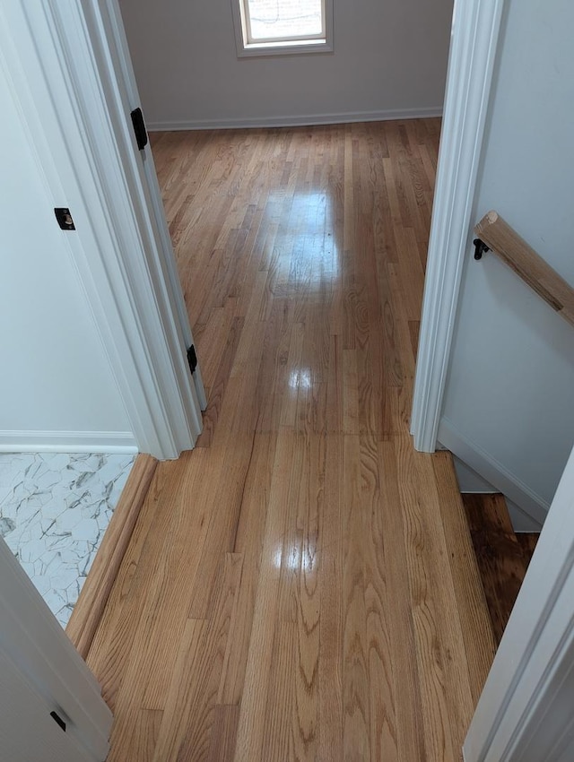 22521 Richton Square Rd, Richton Park, IL 60471 - hallway featuring light wood-style floors and baseboards