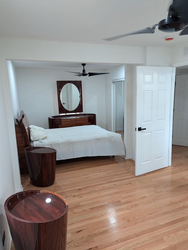 22521 Richton Square Rd, Richton Park, IL 60471 - bedroom featuring light wood-style floors and ceiling fan