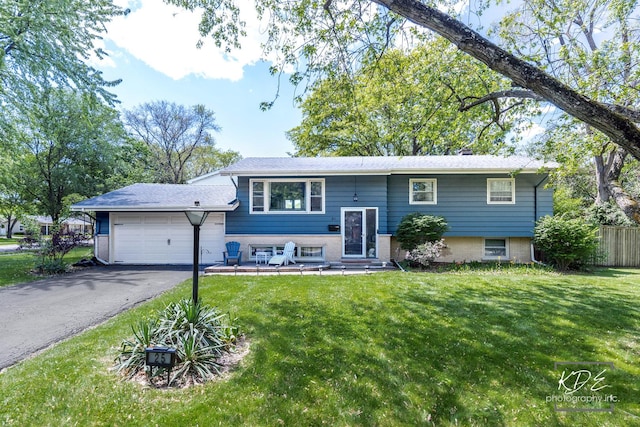 25 Olympus Dr, Naperville, IL 60540 - view of front of house with a garage and asphalt driveway