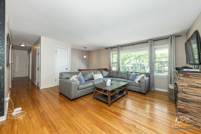 25 Olympus Dr, Naperville, IL 60540 - living room featuring light wood-type flooring and baseboards