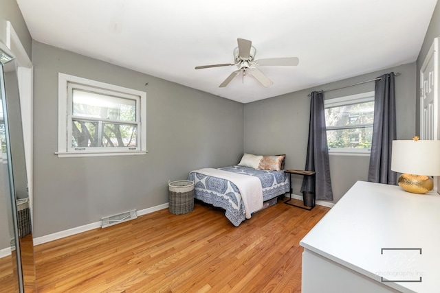 25 Olympus Dr, Naperville, IL 60540 - bedroom featuring light wood-type flooring, baseboards, and a ceiling fan