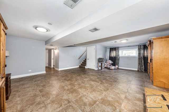 25 Olympus Dr, Naperville, IL 60540 - basement featuring baseboards and stairs