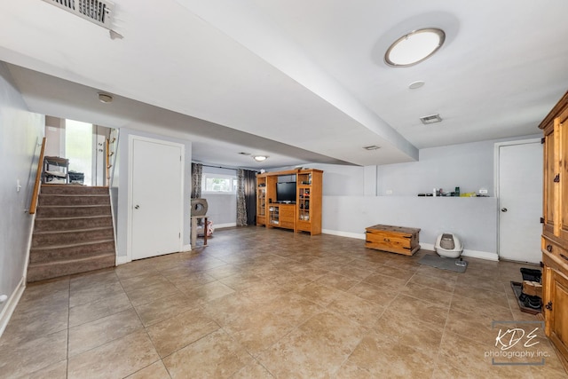 25 Olympus Dr, Naperville, IL 60540 - living area featuring baseboards and stairs