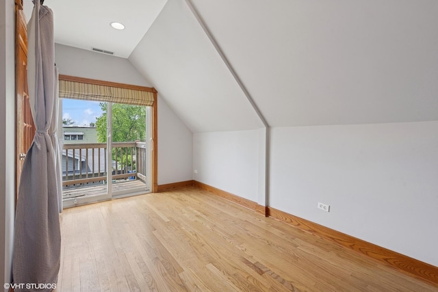 4308 N Whipple St, Chicago, IL 60618 - additional living space featuring lofted ceiling, wood finished floors, baseboards, and recessed lighting