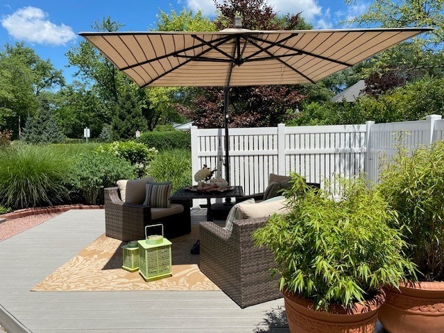 941 Harms Rd, Glenview, IL 60025 - view of patio featuring a deck and an outdoor hangout area