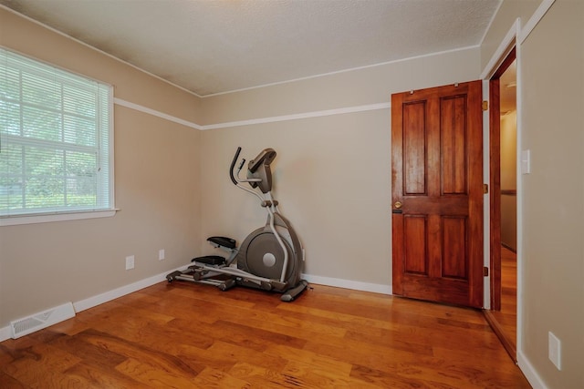20541 E 2050 N Rd, Towanda, IL 61776 - exercise area featuring wood finished floors and baseboards