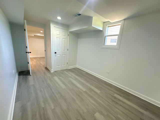 15117 2nd Ave, Phoenix, IL 60426 - basement featuring wood finished floors, baseboards, and recessed lighting