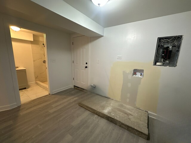 15117 2nd Ave, Phoenix, IL 60426 - laundry area with hookup for a washing machine, wood finished floors, and baseboards