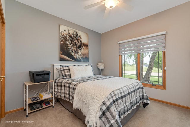 608 W N St, Peotone, IL 60468 - bedroom featuring carpet flooring, baseboards, and ceiling fan