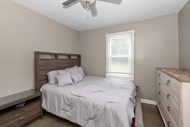 3737 Rose Manor Ter, Markham, IL 60428 - bedroom featuring dark wood finished floors, ceiling fan, and baseboards