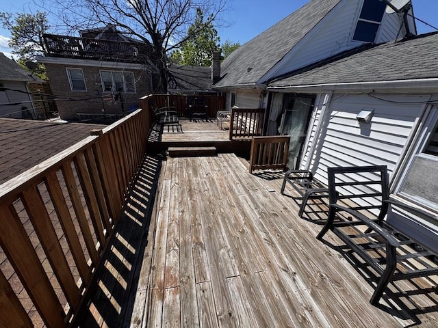2177 N Merrimac Ave, Chicago, IL 60639 - view of wooden terrace