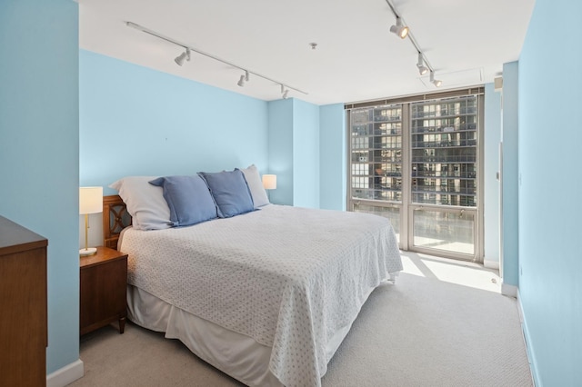 2 E Erie St Unit 2505, Chicago, IL 60611 - carpeted bedroom with track lighting and baseboards