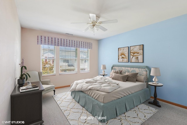 2258 Reflections Dr Unit 2258, Aurora, IL 60502 - carpeted bedroom with baseboards and ceiling fan