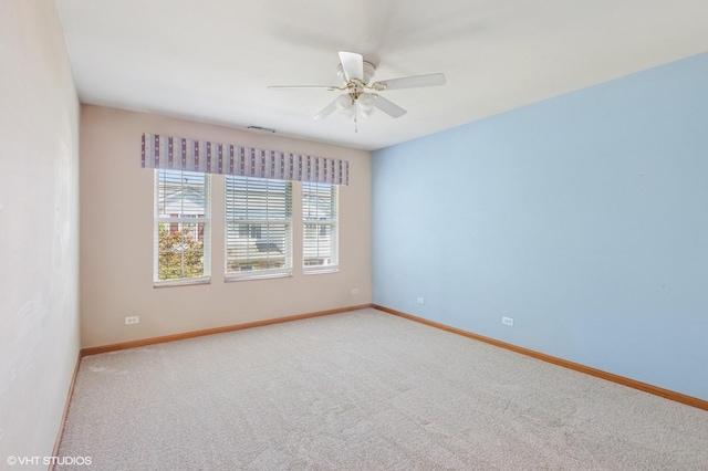 2258 Reflections Dr Unit 2258, Aurora, IL 60502 - carpeted empty room with a ceiling fan and baseboards