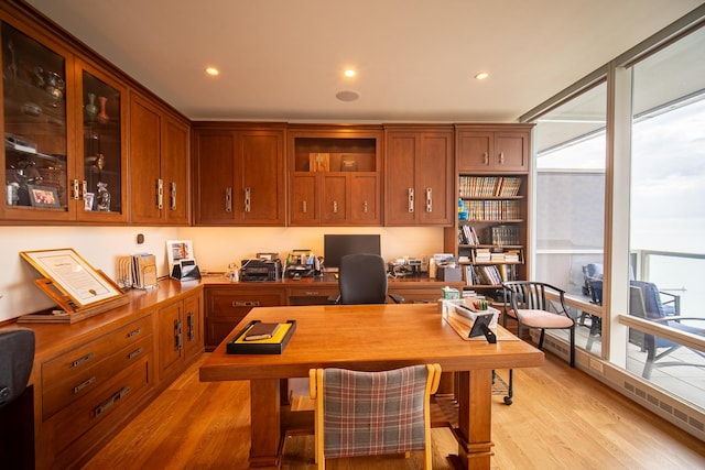 340 E Randolph St Unit 4703, Chicago, IL 60601 - office area featuring light wood-type flooring and recessed lighting