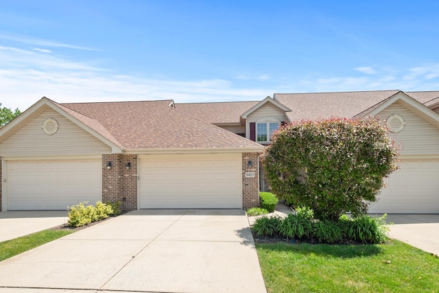 9403 Saratoga Ct, Hickory Hills, IL 60457 - view of front of house featuring brick siding, concrete driveway, a shingled roof, and an attached garage