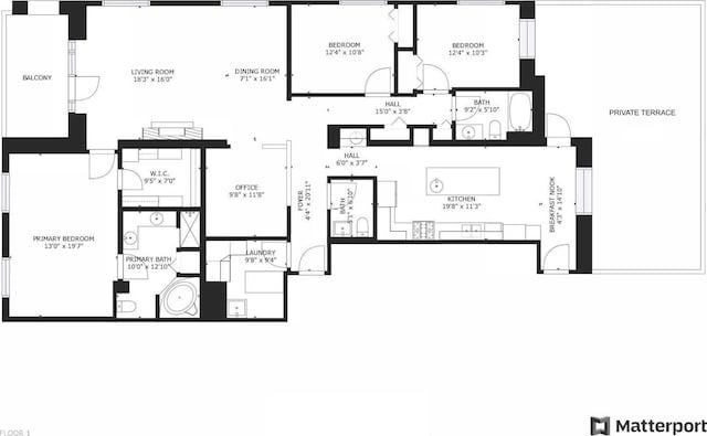 30 W Erie St Unit 402, Chicago, IL 60654 - room layout