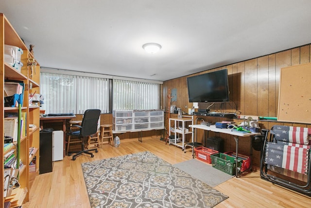 6542 S Ridge Rd, Willowbrook, IL 60527 - office featuring wood finished floors and wooden walls