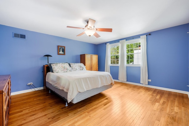 25W303 Gunston Ave, Naperville, IL 60540 - bedroom with light wood-type flooring, baseboards, and ceiling fan