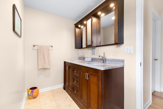 25W303 Gunston Ave, Naperville, IL 60540 - full bath with double vanity and baseboards