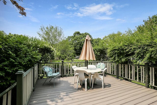 611 S 10th Ave, Saint Charles, IL 60174 - wooden terrace featuring outdoor dining area