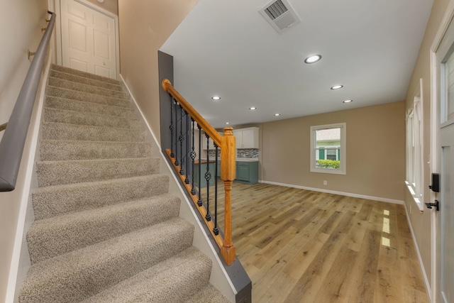 3708 W 162nd Pl, Markham, IL 60428 - stairway with recessed lighting and wood finished floors