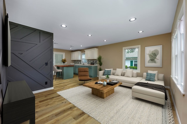 3708 W 162nd Pl, Markham, IL 60428 - living room with light wood-style floors and recessed lighting
