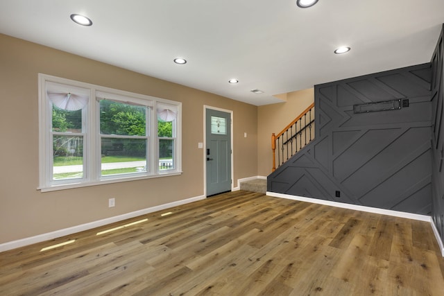 3708 W 162nd Pl, Markham, IL 60428 - foyer entrance with stairway, recessed lighting, and light wood-type flooring