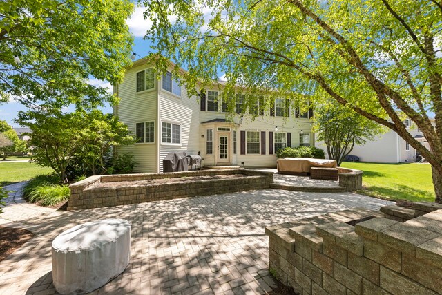 1284 Mcdole Dr, Sugar Grove, IL 60554 - rear view of house with a patio area and a yard