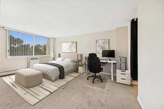 20 N Tower Rd Unit 3G, Oak Brook, IL 60523 - carpeted bedroom featuring baseboards and an office area