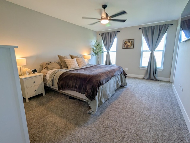 1785 Condor Dr, Manteno, IL 60950 - bedroom with carpet flooring, baseboards, and ceiling fan