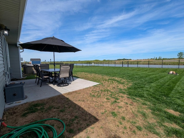 1785 Condor Dr, Manteno, IL 60950 - view of yard with a water view and a patio