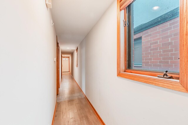 2413 W Taylor St, Chicago, IL 60612 - hall featuring light wood-style flooring, baseboards, and recessed lighting