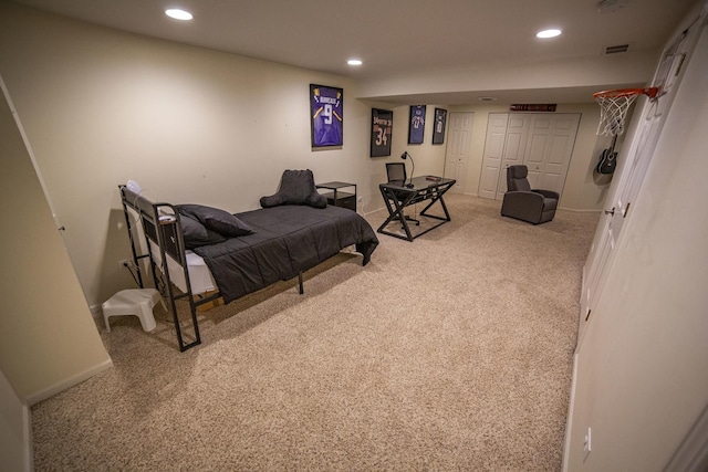 7902 160th St, Tinley Park, IL 60477 - carpeted bedroom featuring recessed lighting and baseboards