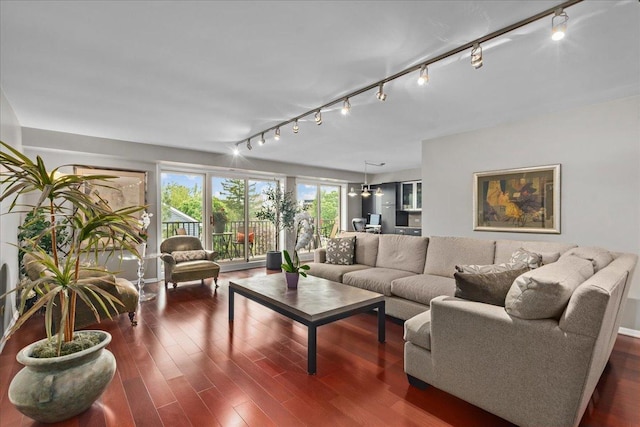 1534 Mcdaniels Ave Unit 4B, Highland Park, IL 60035 - living room with track lighting and wood finished floors
