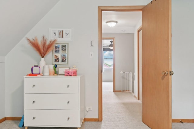 7517 N Oketo Ave, Chicago, IL 60631 - hallway featuring baseboards and light carpet