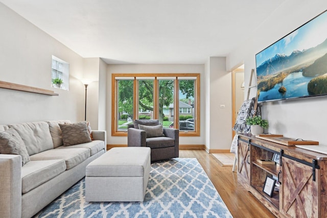 7517 N Oketo Ave, Chicago, IL 60631 - living room with light wood-type flooring and baseboards
