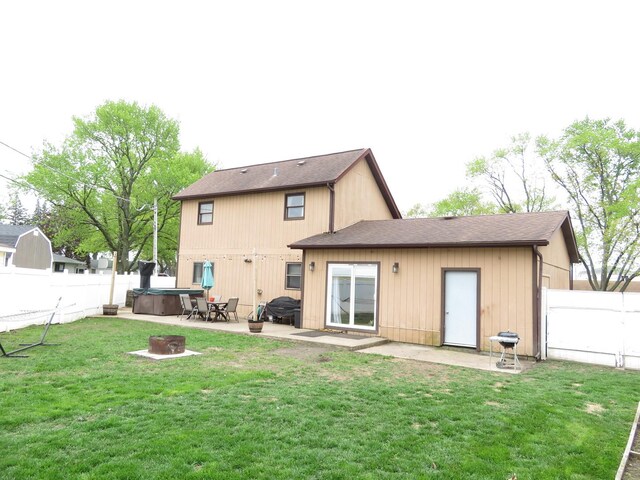 2020 Greengold St, Crest Hill, IL 60403 - rear view of property with a hot tub and a patio