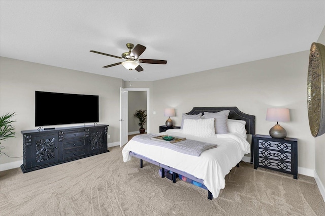 1908 Littlefield Ln, Mahomet, IL 61853 - carpeted bedroom with baseboards and a ceiling fan