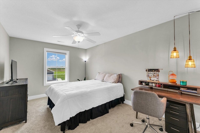 1908 Littlefield Ln, Mahomet, IL 61853 - bedroom with carpet, baseboards, and ceiling fan