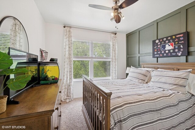 2834 Forestview Dr, Carpentersville, IL 60110 - bedroom with carpet flooring and ceiling fan