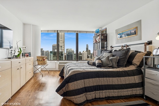 505 N Lake Shore Dr Unit 5201, Chicago, IL 60611 - bedroom with wood finished floors and a view of skyline