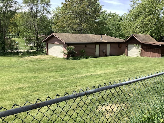 404 W Francis Rd, New Lenox, IL 60451 - view of property exterior with an outdoor structure, a detached garage, and a shingled roof