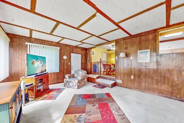 143 Scott Dr, East Dundee, IL 60118 - living area with wooden walls