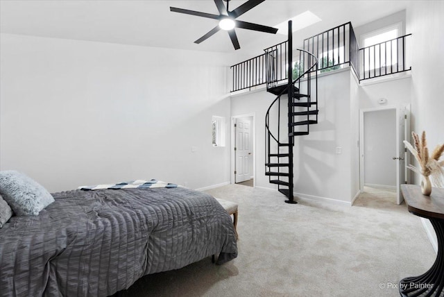 1520 Silver Maple Ct, Naperville, IL 60563 - bedroom featuring carpet floors, baseboards, and a high ceiling