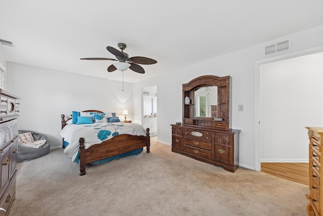 2625 Essington Rd Unit 2625, Joliet, IL 60435 - bedroom with light colored carpet, ceiling fan, and baseboards